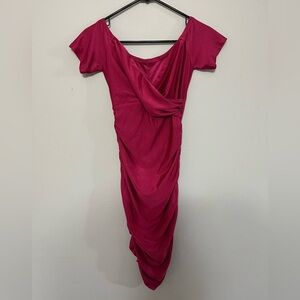 Chic Pink Midi Dress